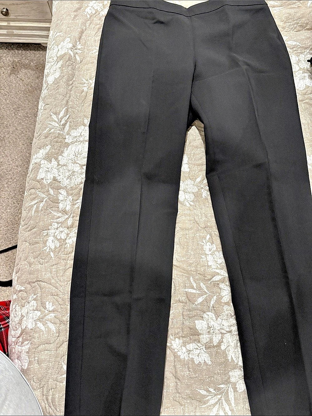 sharagano Straight Leg Polyester Pants in Black Size 6 Like New